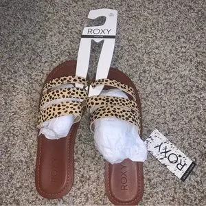 Roxy Shoes Roxy Womens Wyld Rose Ii Sandals Leopard Print Nwt